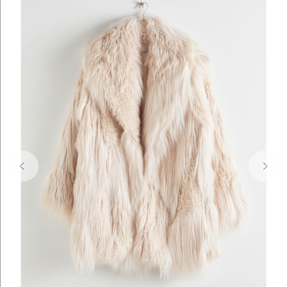 & Other Stories Jackets & Blazers - & OTHER STORIES SHAGGY FAUX FUR COAT